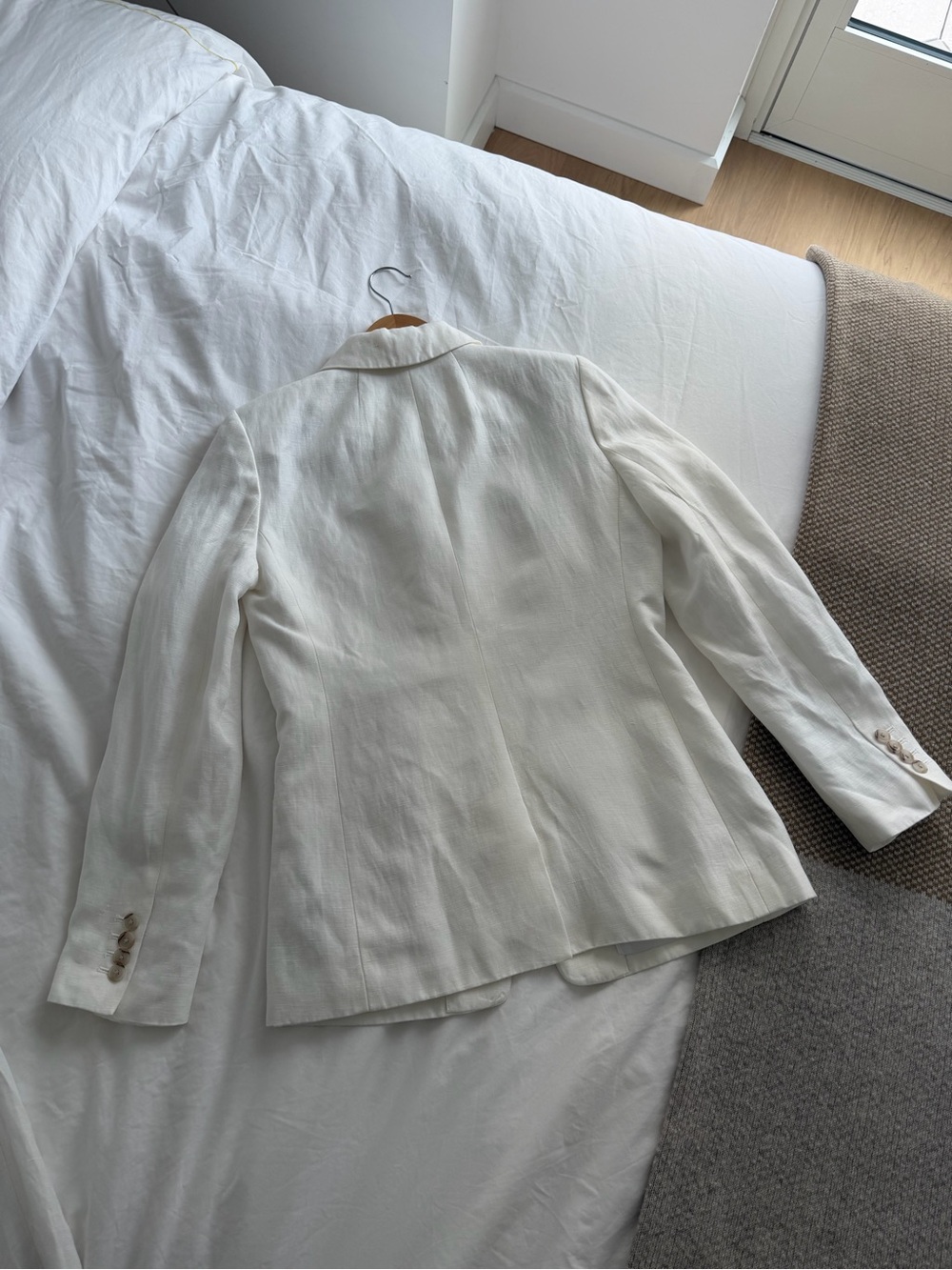 J. Crew Cream Linen Blend Blazer & Trousers Set - Picture 4 of 6
